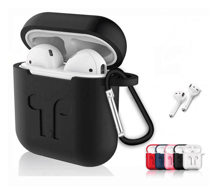 

Силиконовый противоударный чехол - Airpods Apple. Черный