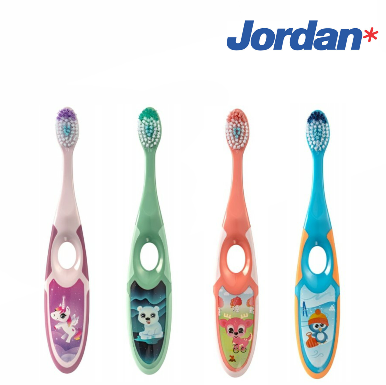 

Детская зубная щетка Jordan Step2 (3-5 лет) с колпачком, мягкая