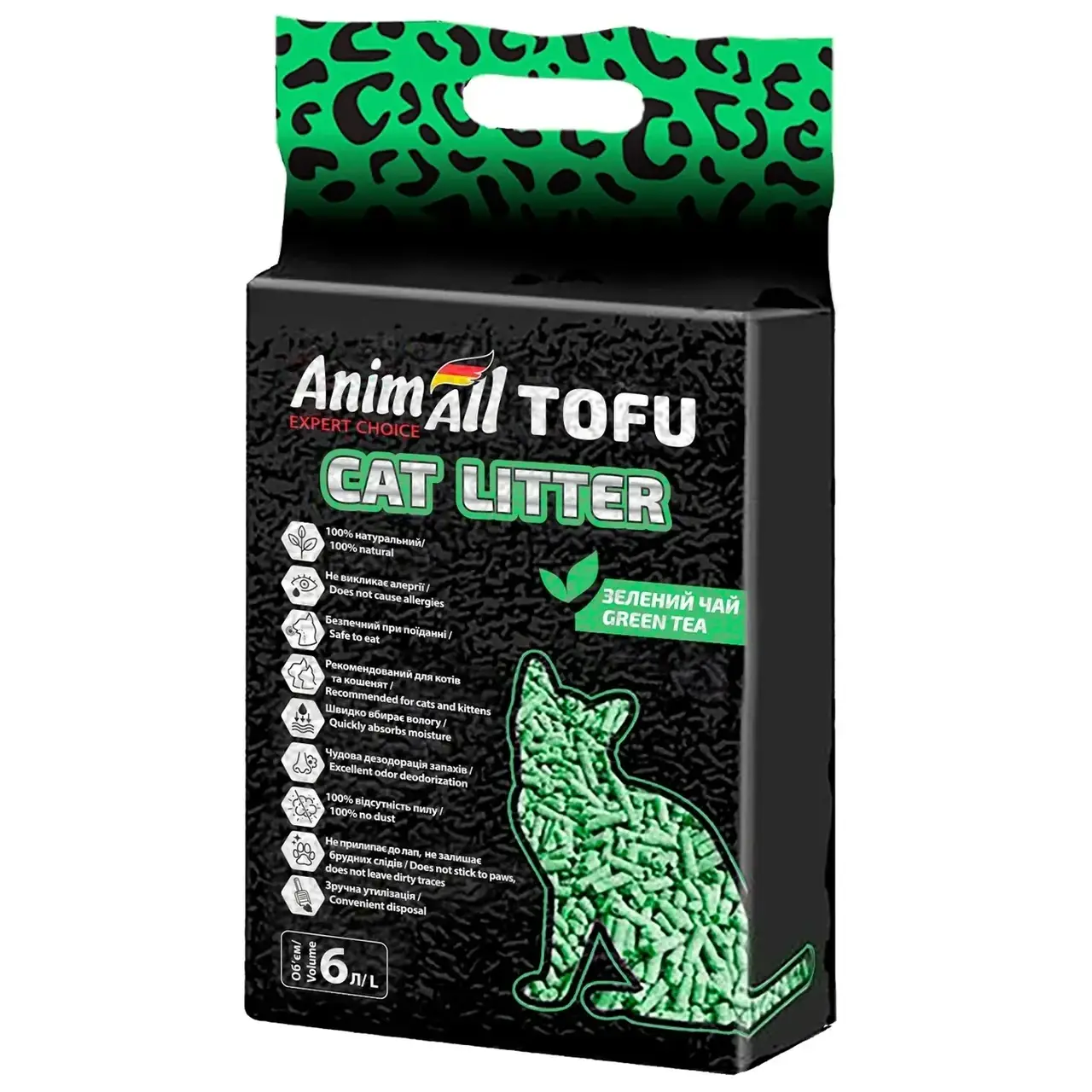 

AnimAll Tofu Наполнитель Тофу соевый, с ароматом зеленого чая 4,66кг/10л