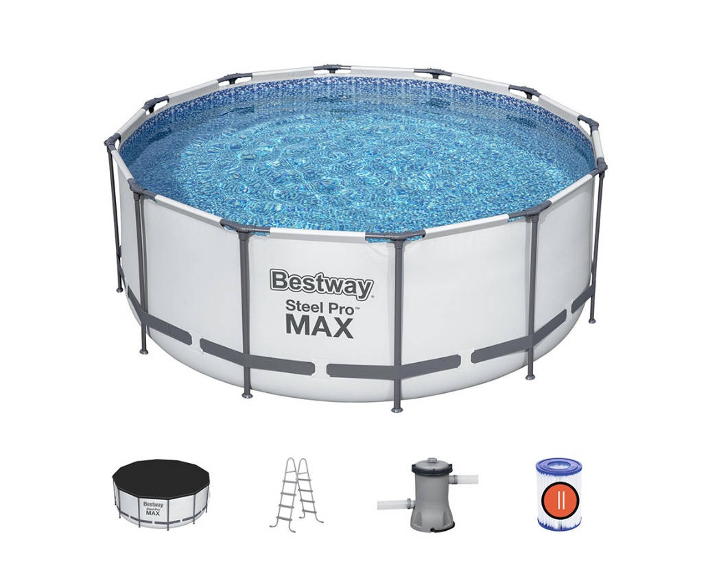 

Каркасный бассейн Bestway 56420, Диаметр 366 см, высота 122 см, объем 10250 л
