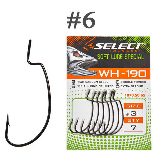 

Крючок Офсетный Select WH-190 #6 (8 шт/уп)