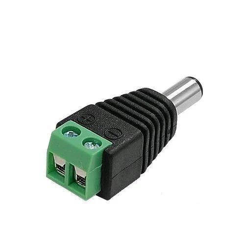 

Переходник клеммники - 5.5x2.1мм штекер папа, CCTV, Черный
