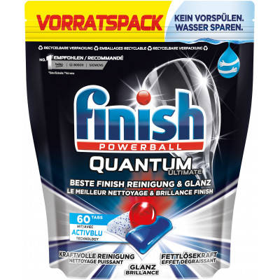 

Таблетки для посудомоечных машин Finish Quantum Ultimate 60 шт (4002448144595)