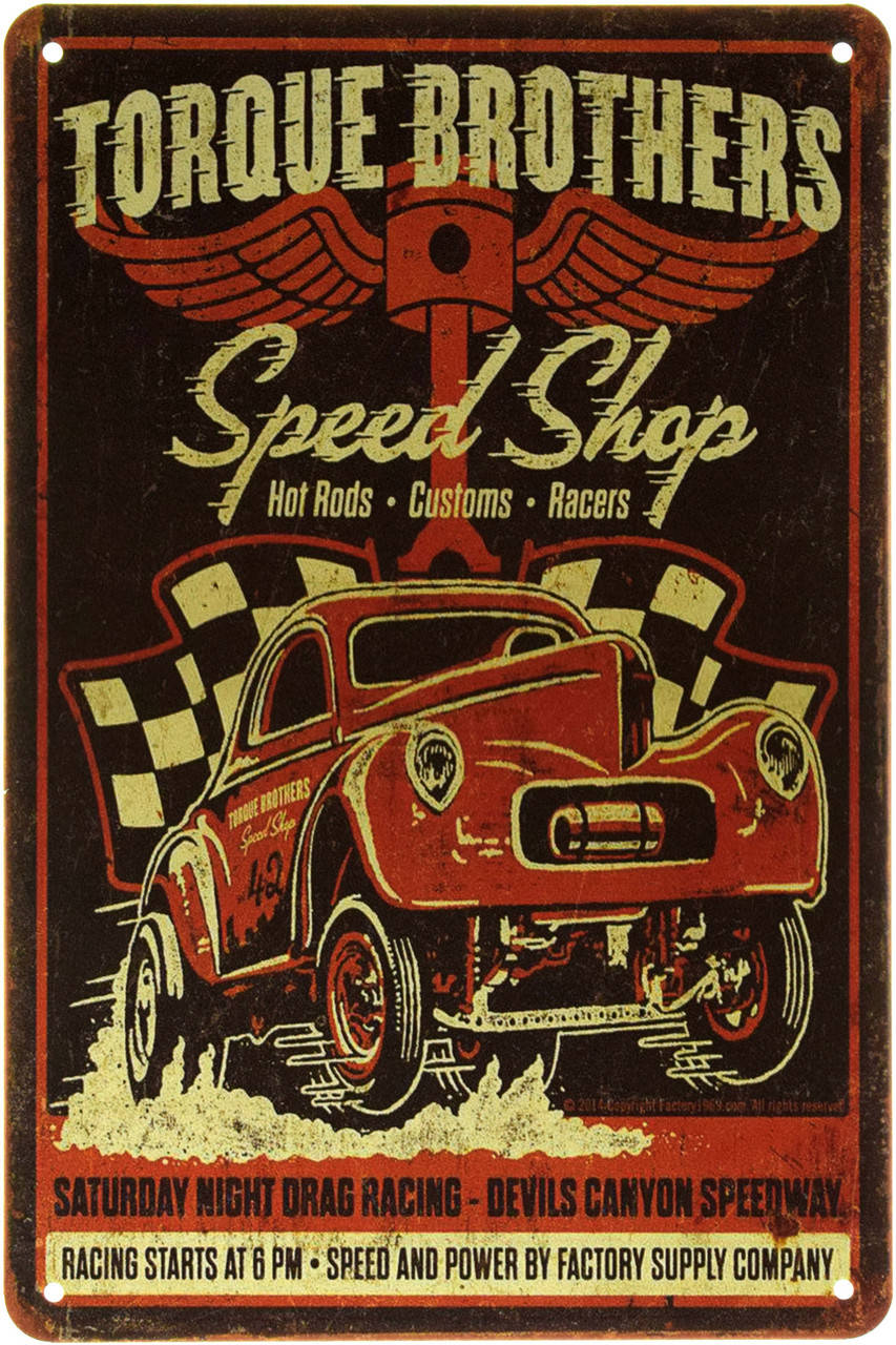 

Металлическая табличка "Torque Brothers (Speed Shop)" (ms-002285)