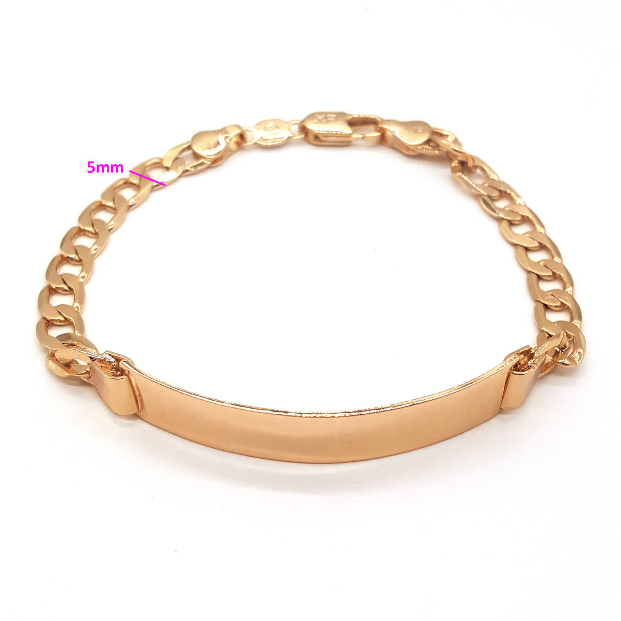 

Браслет позолоченный, панцирное плетение с пластинкой, без камней, стр. 21, 18К