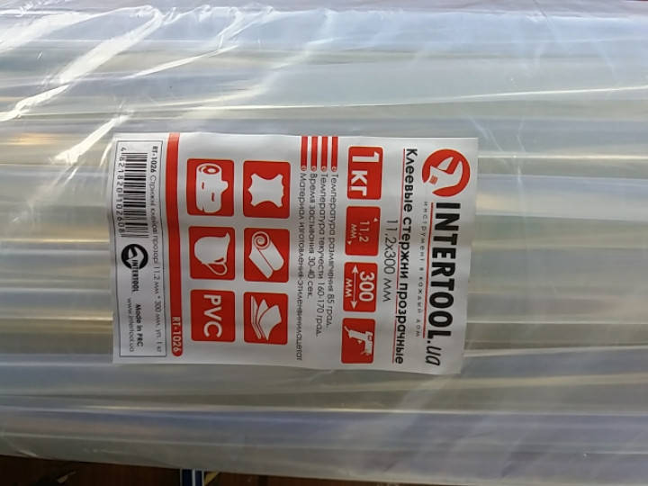 

Комплект прозрачных клеевых стержней INTERTOOL RT-1026