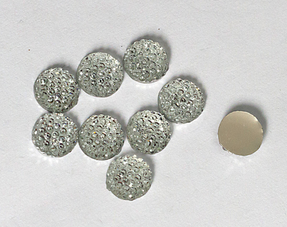 

Полубусина блеск серебро 8 мм