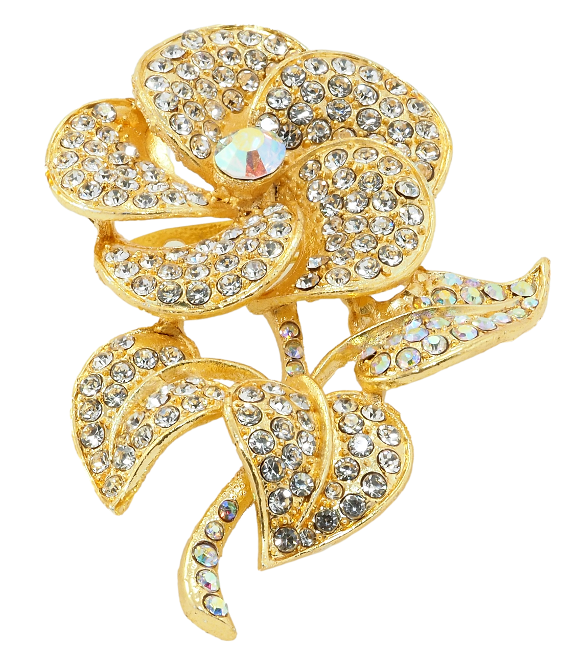 

Брошь "Цветок со стразами"