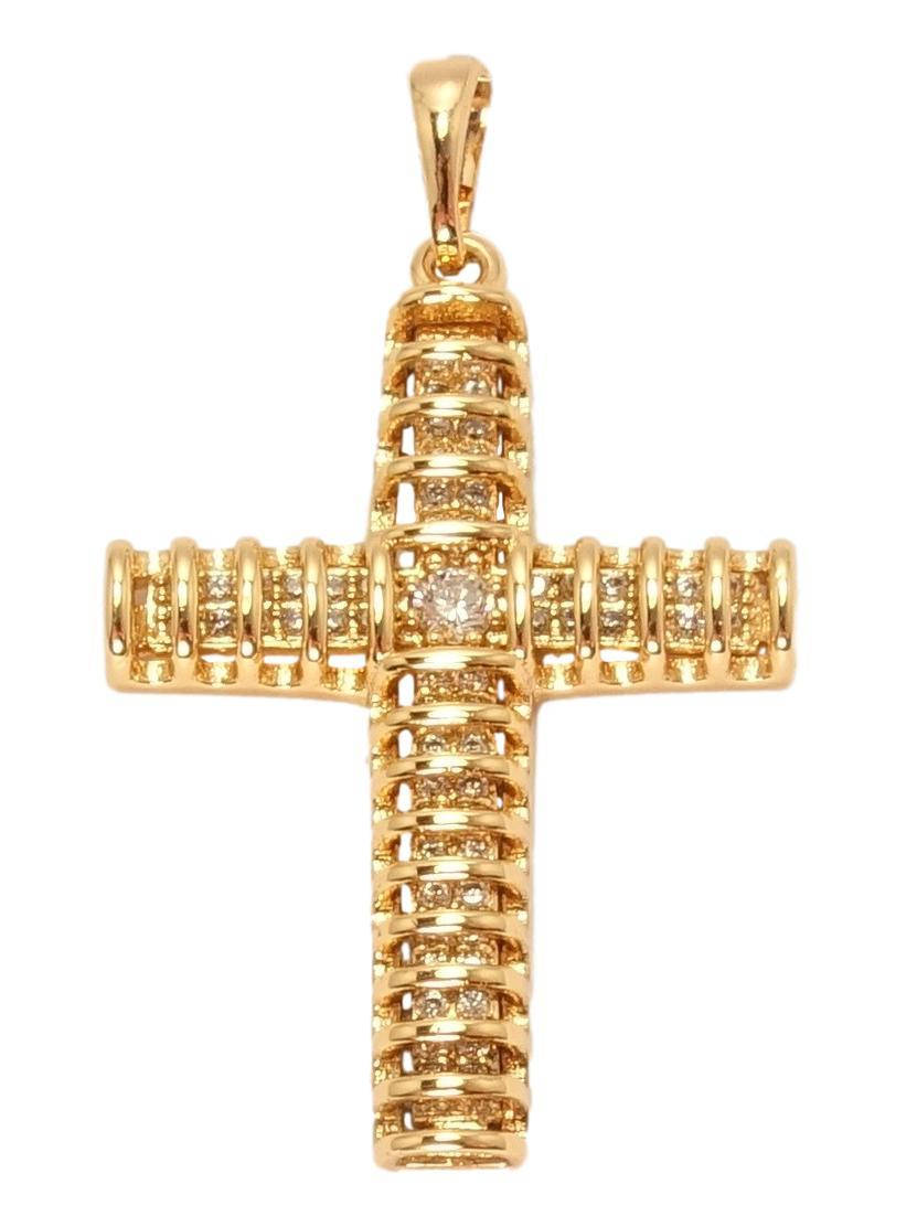 

Кулон Xuping Позолота 18K "Декоративный Крест с цирконием"
