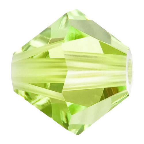 

Хрустальные биконусы Preciosa (Чехия) 4 мм Limecicle, Зелёный