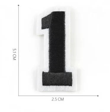 

Термоаппликация цифра 1, наклейка на ткань