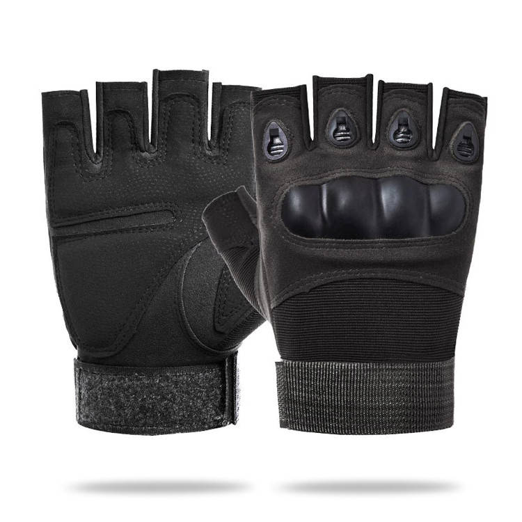 

Тактические беспалые перчатки (велоперчатки, мотоперчатки) Eagle Tactical ET-01 Black Размер М