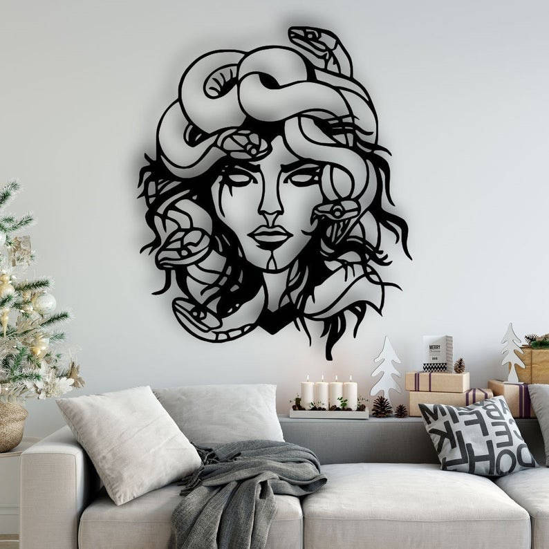 

Декоративное панно Горгона Медуза Черный, 70*50