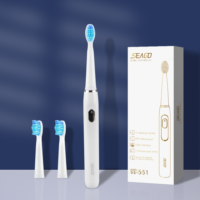 

Электрическая зубная щетка SEAGO SG 551 Rechargeable Sonic + 5 насадок