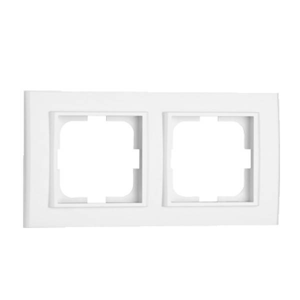 

Рамка для розеток двойная белая Ovivo серия Mina