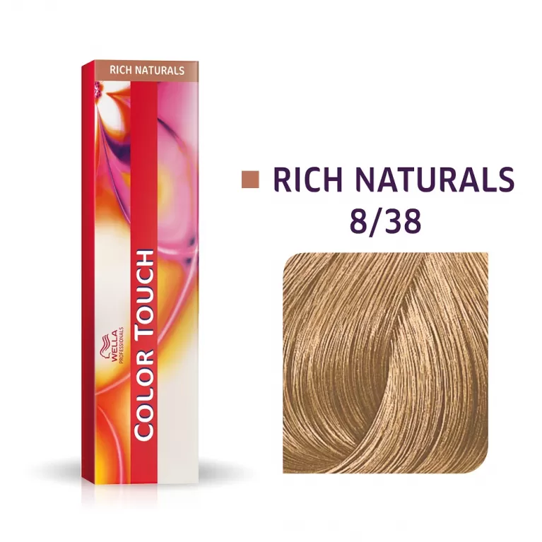 

Краска для волос Wella Color Touch 8/38 светлый блондин золотой жемчуг 60мл.