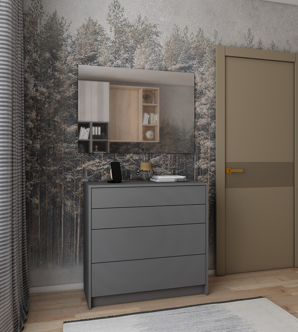 Комод Doros Дейл Графіт 4Ш 90х41х85 (41516236) 3