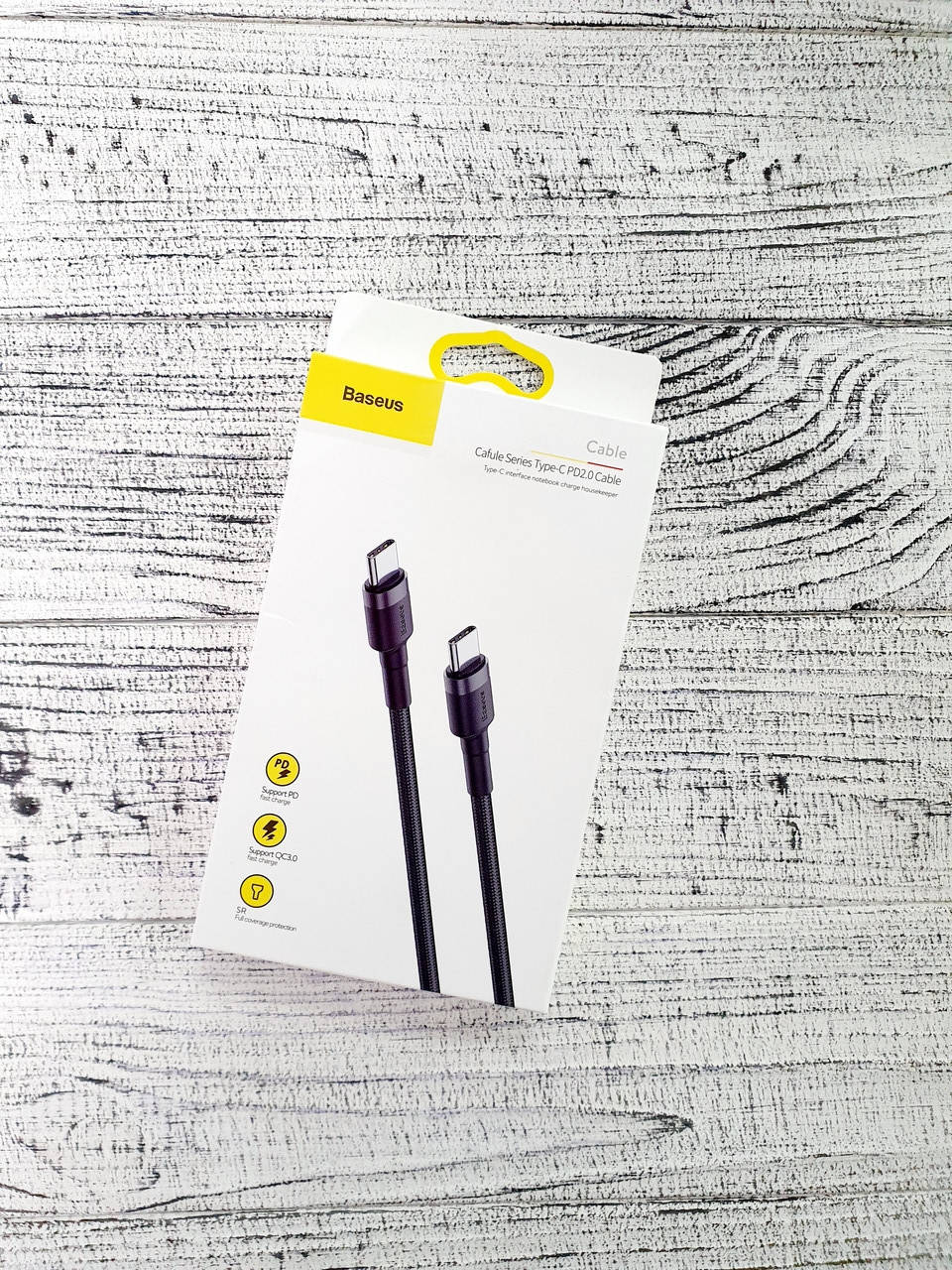 

Кабель Type-C Baseus CATKLF-GG1 Cafule Cable 2.0A 2M 60W, Черный