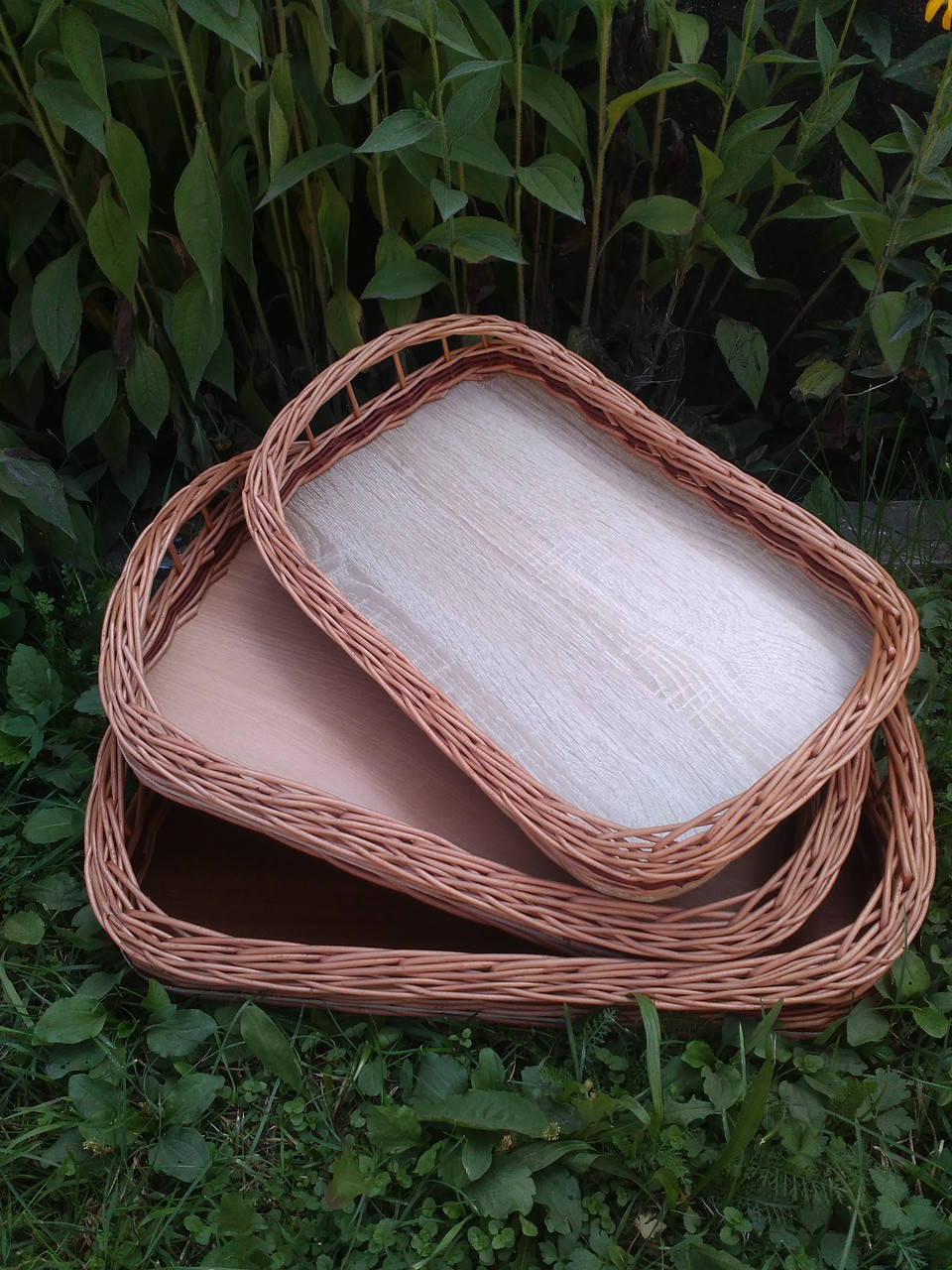 

Поднос из лозы, Бежевый