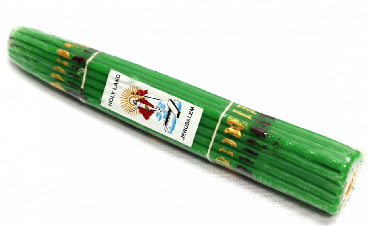 

Свечи ИЕРУСАЛИМСКИЕ ПАРАФИНИНОВЫЕ Зеленые 33 шт