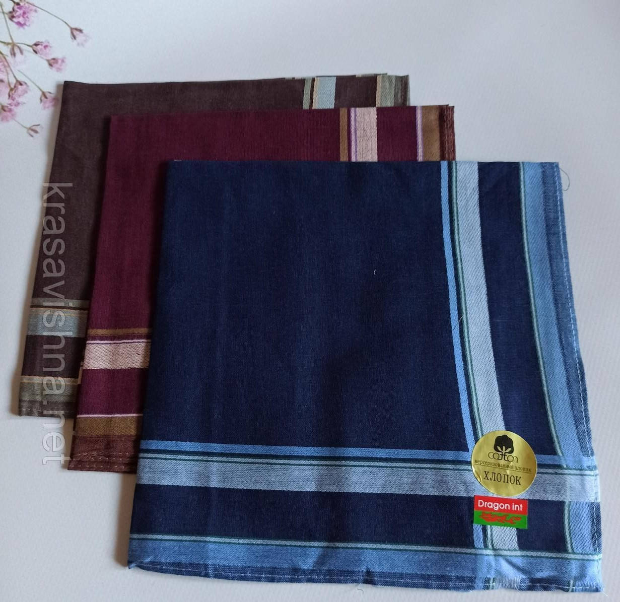 

Платки носовые мужские х/б 38*38