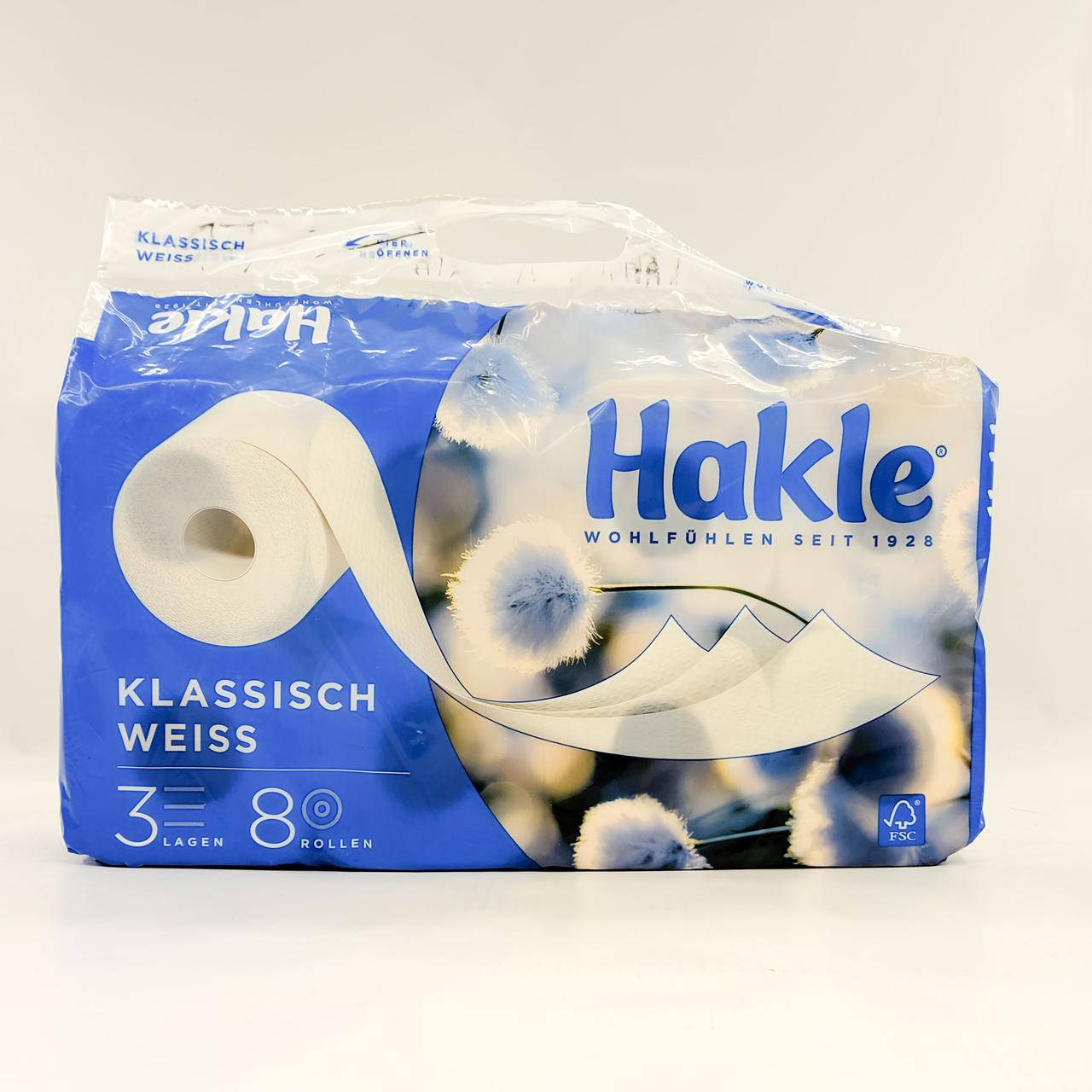 

Туалетная бумага Hakle Klassisch Weiss, Белый