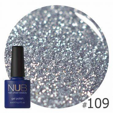 

ГЕЛЬ-ЛАК NUB CYGNUS 109 (серебристый с разноцветными блестками), 8 мл