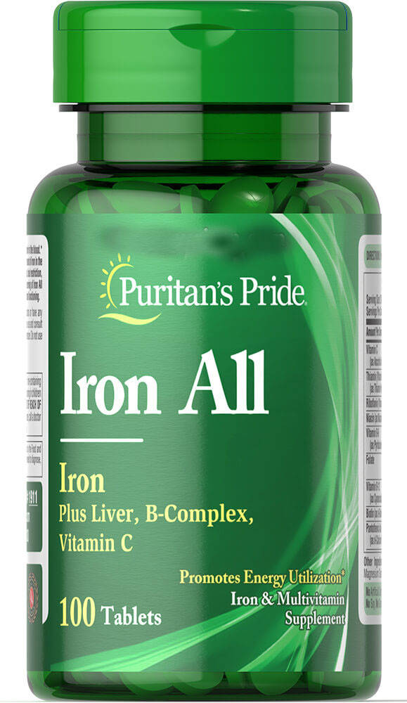 

Puritan's Pride Iron All 100 таблеток