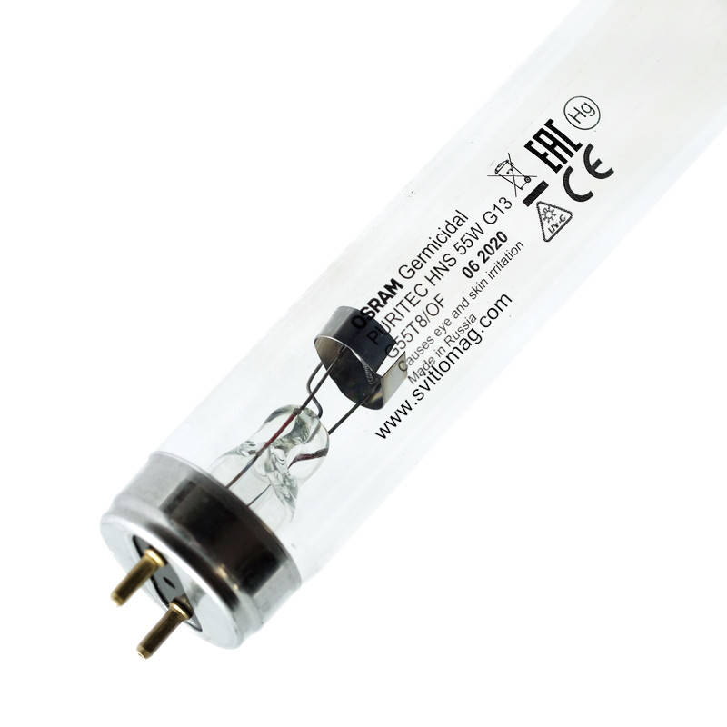 

Лампа бактерицидная ультрафиолетовая HNS 55w OSRAM G13 PURITEC UV-C T8
