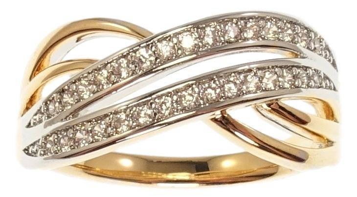 

Кольцо Xuping Позолота 18K+Родий "Переплетенные линии" р.17