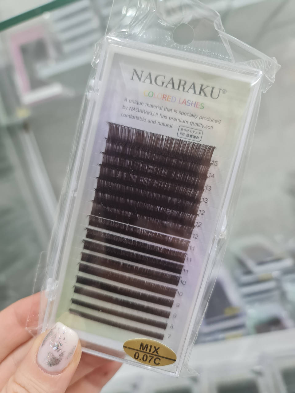 

Ресницы Nagaraku (коричневый) 0.07С