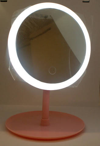 

Зеркало с подсветкой на подставке для макияжа Cosmetic Mirror USB косметическое круглое настольное