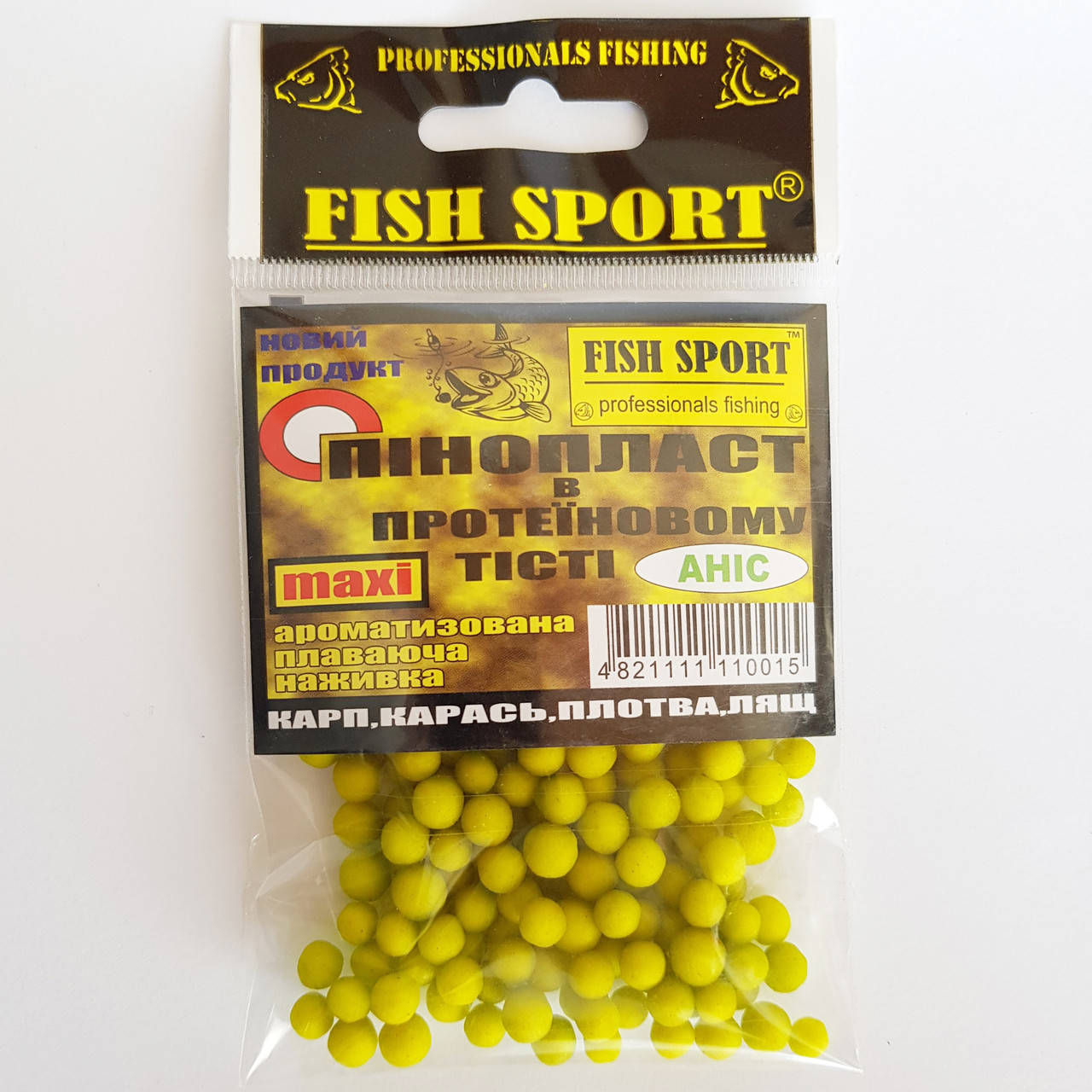 

Насадка пенопласт в протеиновом тесте Fish Sport анис (maxi)
