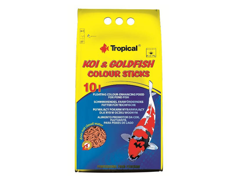 

Корм Tropical Koi & Gold Color Sticks 10 литров, вес 800 г