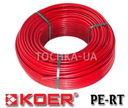 

Труба для тёплого пола KOER PE-RT 16х2 Чехия, Красный