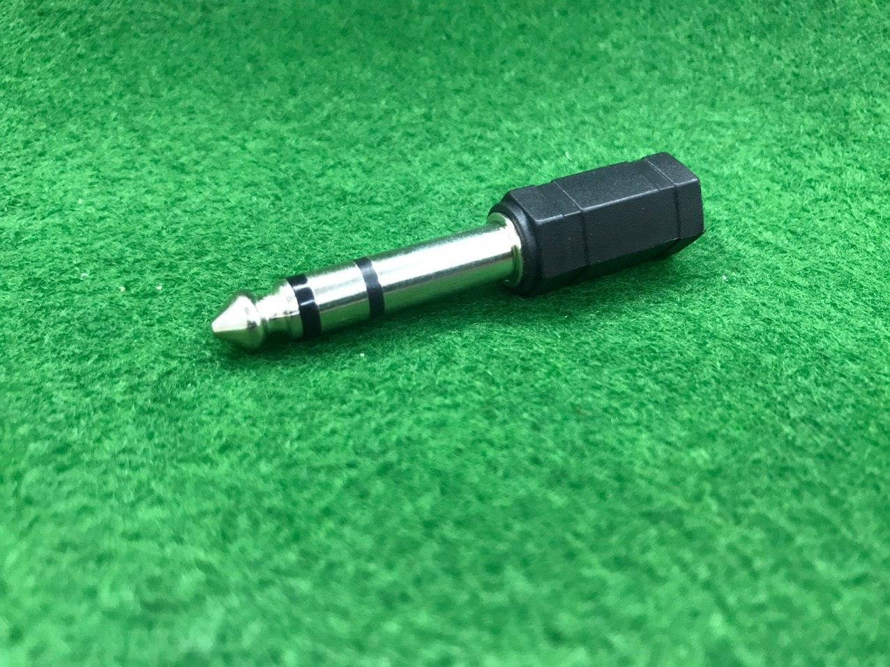 

Перехідник аудіо 3.5 mm на 6,3 mm, Черный