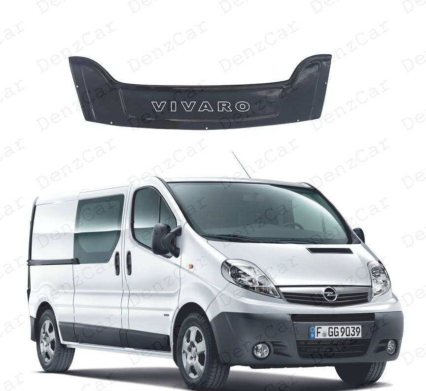 

Дефлектор капота Opel Vivaro с 2002-2014\Мухобойка Опель Виваро_широкая