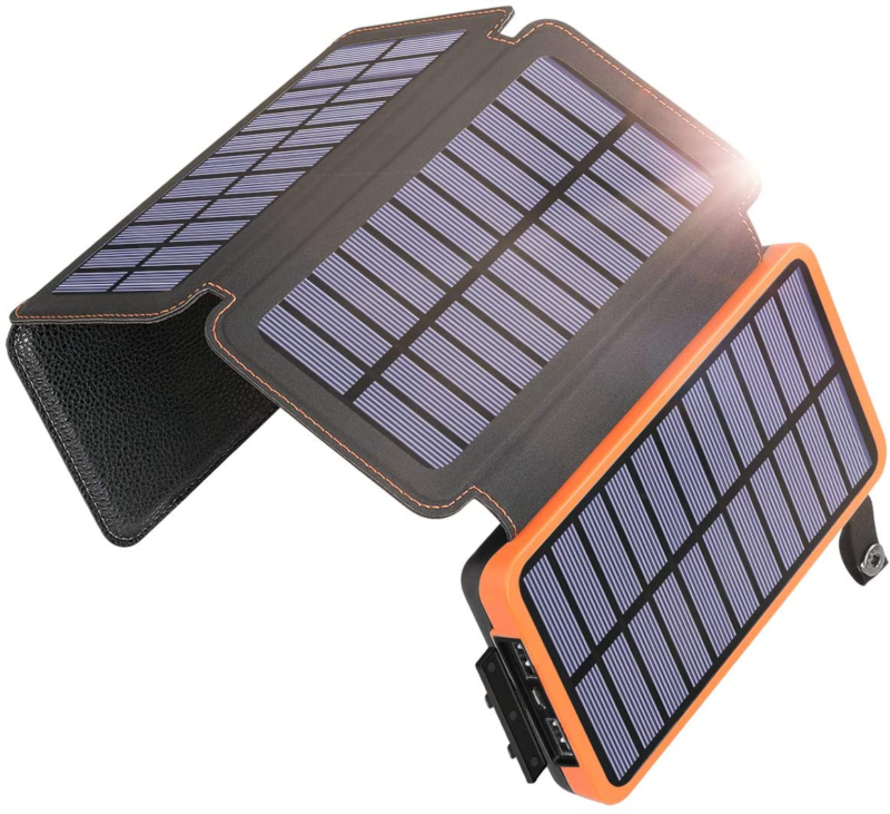 

Солнечное зарядное устройство Powerbank + Solar Charger 25000mAh S025 с фонариком