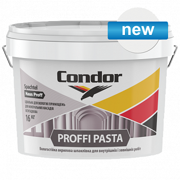 

Влагостойкая акриловая шпатлевка Condor Haus Proff Proffi Pasta 1,2 кг, Белый