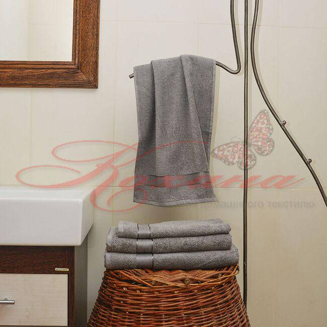 

Полотенце махровое ТМ Аиша Узбекистан серое, Серый