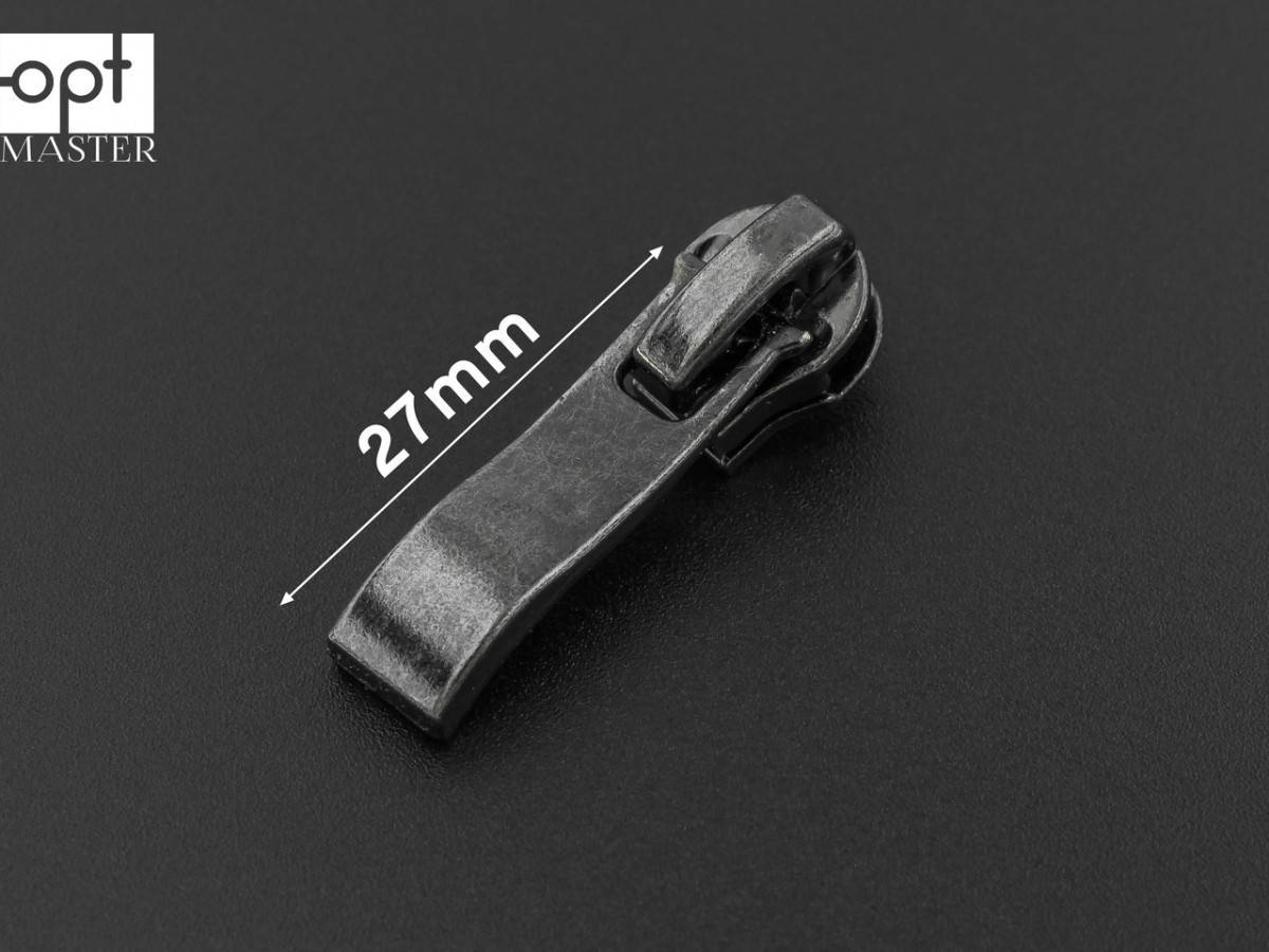 

Бегунок Барышевка (Украина) №5(Т6) на спиральную молнию с фиксатором, цв. темный никель