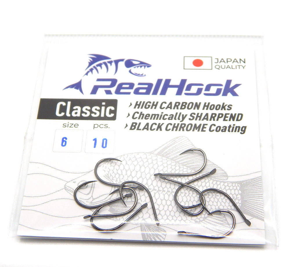 

Крючок одинарный RealHook Classic #6 (10шт)