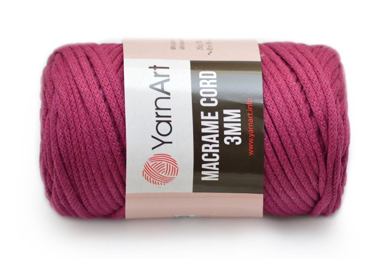 

YarnArt Macrame Cord 3mm, Фуксия №777, Розовый