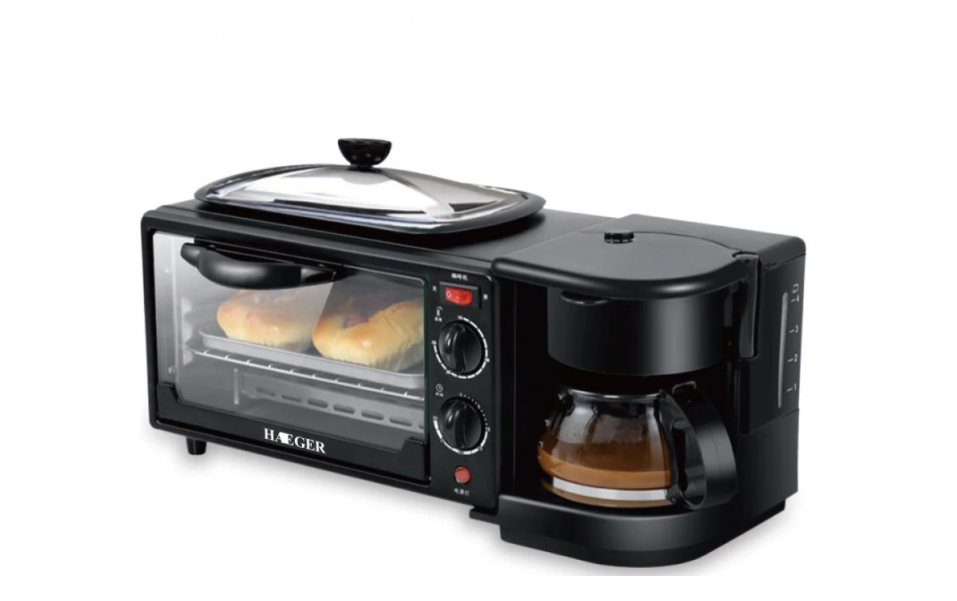 

Многофункциональная машина для завтрака тостер, духовка, кофейник Haeger 5308