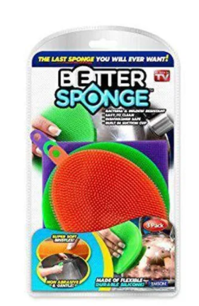

Комплект силиконовых губок для мытья посуды Better Sponge 3шт