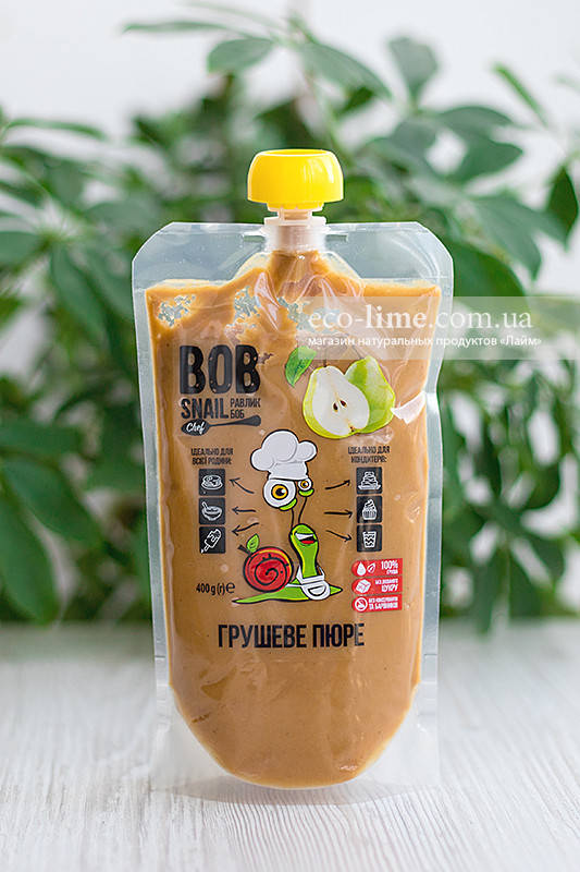 

Пюре фруктовое из ГРУШИ без сахара Bob Snail, 400 г