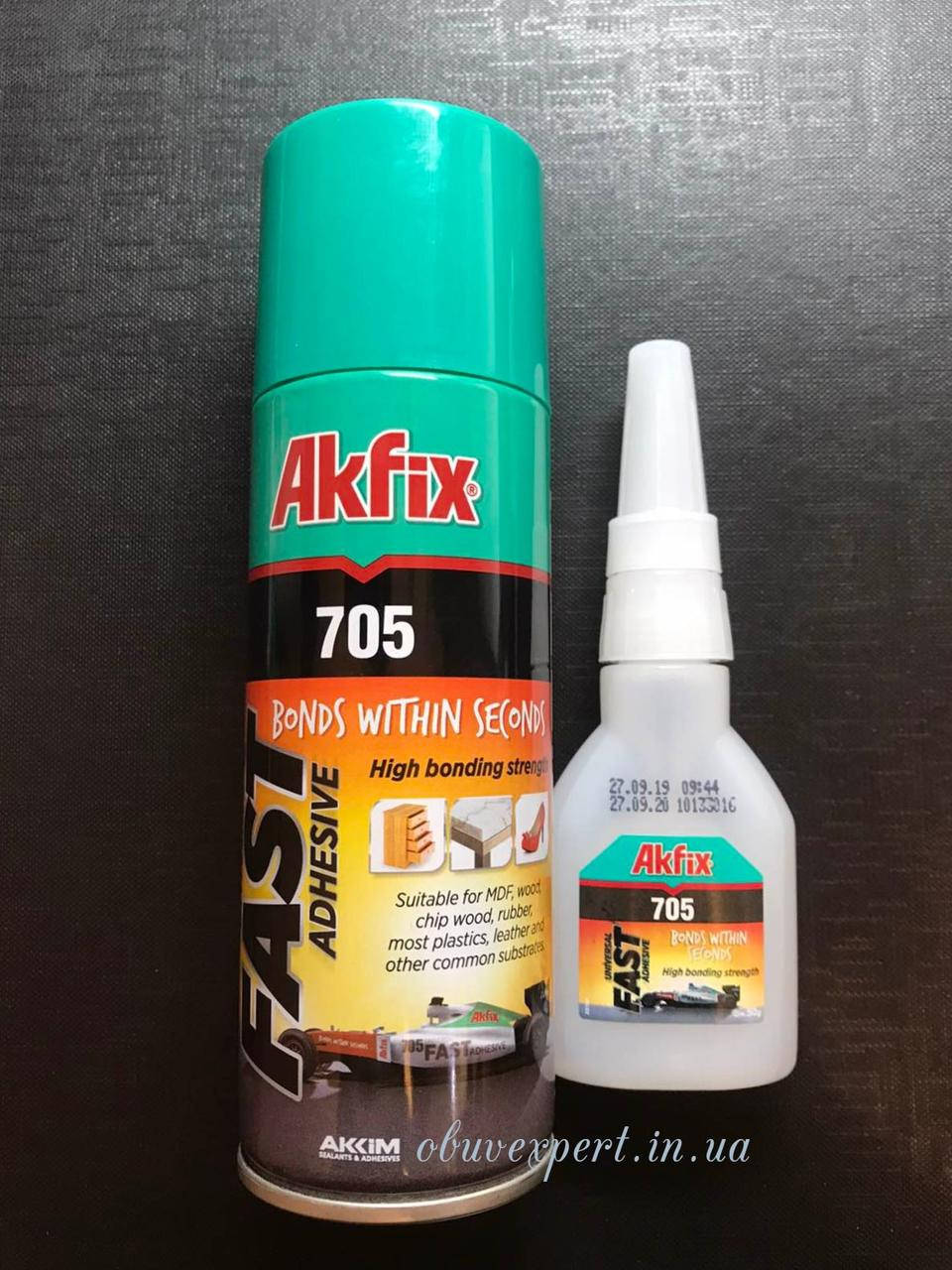 

Супер клей з активатором AkFix 705 200 мл + 50 гр (гель)