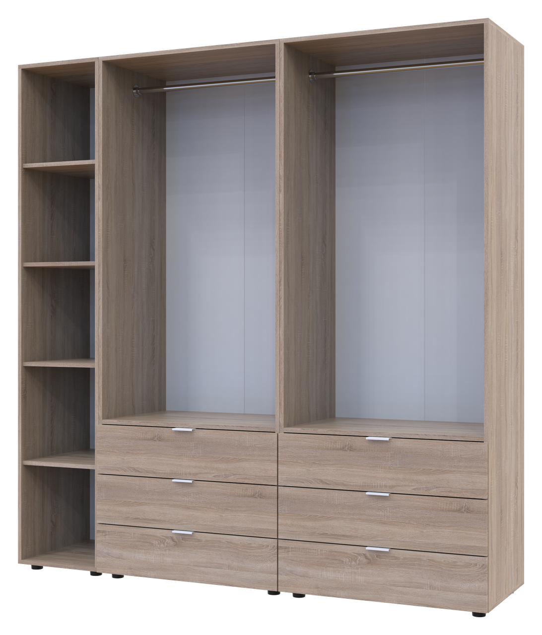 Комплект Doros Гелар з Етажеркою Дуб Сонома 2+2 ДСП 193.2х49.5х203.4 (42005044) 4