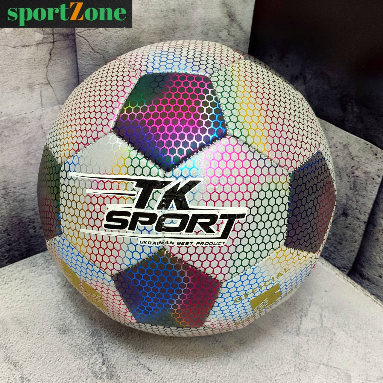 

Мяч футбольный неоновый TK Sport 44459, вес 400-420 грамм, материал микроволокно
