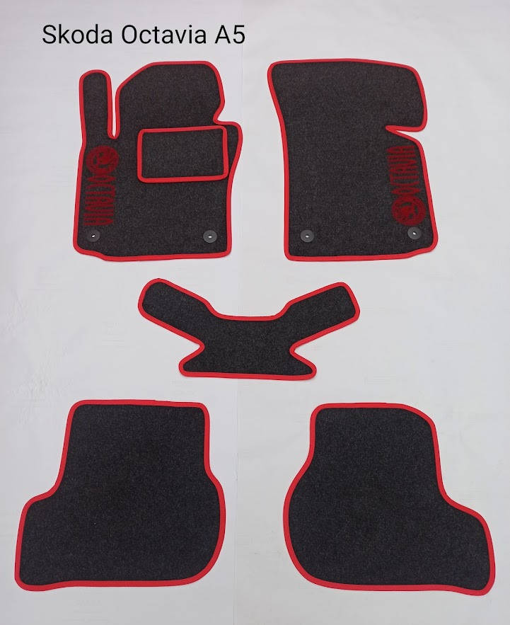 

Ворсовые коврики Skoda Octavia 2 A5 2004-2013, Темно-серый